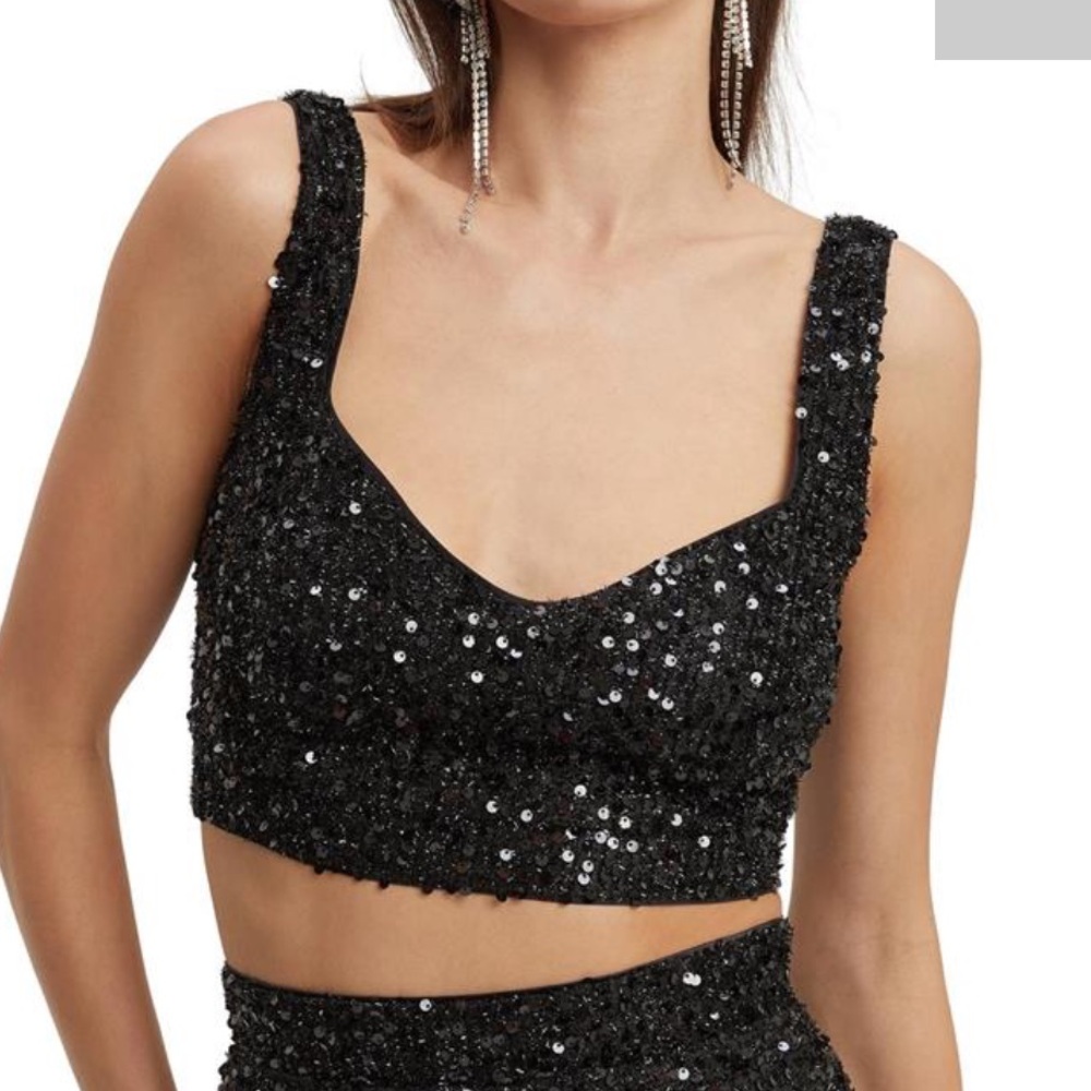 Sequin crop top